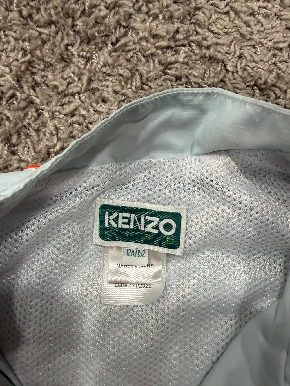 KENZO Kids' White Jacket with Orange Trim - Picture 3 of 5
